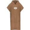 Surf Monkey Poncho, telo da surf con cappuccio e tasche interne, cotone biologico (beige, S/M)