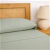 TRAMAS+ Lenzuola Matrimoniali Cotone 100% 160x200 cm, Completo con Lenzuolo Sotto con Angoli, Lenzuolo Sopra e 2 Federe, Certificato STANDARD 100 OEKO-TEX - Verde Tiffany
