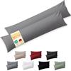 Blumtal Federa Blumtal per chi dorme di lato - 40 x 145 cm, 2 pezzi - Federe certificate OEKO-TEX per chi dorme di lato con bordo ripiegato, extra morbide e lavabili in lavatrice - Cuscino - Federa grigia