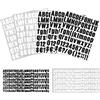 Vicloon Lettere in Vinile, 8 Fogli Set di Adesivi Numeri, 902Pcs Lettere Numeri Autoadesivi, Adesivi Con Impermeabile per Segni, Finestre, Porte, Automobili, Casa, Affari