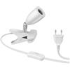 ledscom.de Lampada a morsetto LIK, bianco opaco, 1x E27 max. 60W