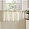 TOPICK Tendine per finestre in lino 125L x 40A cm colore Beige 1 pezzi