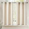 TOPICK Tende con Occhielli Tenda Passante 96L x 90A cm, Beige 2 Pezzi