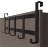 Menz ganci porta, inox - attaccapanni nero, salvaspazio - ganci appendiabiti da porta moderni, appendi abiti per porte, installazione semplice