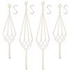 flintronic Vasi Sospesi per Piante, Fioriere Piante Sospese, Sospese Portafiori Corda Tessitura a Mano, Fioriere Sospese in Macrame, con Ganci, per Balcone e Vasi di Fiori Decorazioni (4PC)