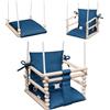 MAMOI® Altalena per bambini, Seggiolino in legno da casa interno per bimbi, Altalene da porta per neonato a partire da 1 anno 2/3 anni, Baby swing 3 in 1