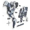 Giallobus - Planisfero in Legno - Mappa del Mondo 3D - Legno MDF - 120.5L x 70.5l cm - 07 - Night - Decorazione Parete - Legno MDF Multilivello - Soggiorno Ufficio Camera