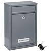 MONZANA® Cassetta Postale da Esterno con Serratura Incl. 2 Chiavi Portatarghetta Nome Cassette Lettere Box Posta da Muro Post Box Buca Portalettere