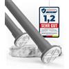 MEISENBERG Bacchette Tende a Pressione 160-210cm, Grigio, Ø 32 mm, Bastone per Tenda Estensibile per Finestre, Doccia, Terrazza e Parete Divisoria