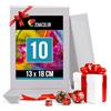 Zenacolor Set di 10 Tele per Dipingere - 100% Cotone Senza Acidi - Tela per Dipingere 13x18 cm - Tutti i Tipi di Pittura su Tela
