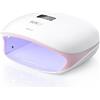 SUNUV Lampada Unghie UV LED Asciugatrice UV Unghie SUN4 per Gel Manicure Shellac con 4 Timer, LCD Display, Sensore e Asciugatura a Doppia Velocità (Rosa)