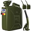 Monzana Tanica Benzina 3pz 5L con Beccuccio Certificazione-UN Metallo Diesel Contenitore Carburante