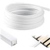 HUIKUANGEU Profilo a LED Flessibile in Silicone,Profilo in Silicone Flessibile 5m,Profilo e Diffusore per Striscia LED,Diffusore di Canali LED,per Soffitto,Armadio,Bar,Pannelli Acustici