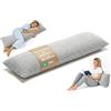 Totsy Baby Cuscino per dormire sul fianco 40x145 cm - cuscino lungo ergonomico Body Pillow fodera Bouclé morbido traspirante sfoderabile - certificato OEKO-TEX Grigio Chiaro