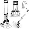 JUPPLIES Carrello Portapacchi Pieghevole In Alluminio Con Piattaforma Di Carico | Carrello Con Ruote Portatutto E Manico Regolabile In Altezza | Sopporta Fino A 75 Kg | Con Corda |