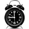 OSDUE Sveglia Forte per Dormiglioni Senza Ticchettio, 4.6 Pollici Sveglia Analogica Vintage a Doppia Campana Silenziosa da Comodino A Batteria Analogica Retrò con Luce Notturna per Camera Letto