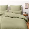 Blumtal Copripiumino Singolo 135x200 e Federa 50x80 - Set di Lenzuola in microfibra extra morbida certificata Oeko-Tex, Set Copripiumino Singolo con 1 Federa - 2 pezzi - Verde Oliva