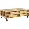 [en.casa] 4 x Cassetto per Euro Pallet Perfettamente integrabile - Color Legno - 9,5cmx37,5cmx44,5 cm