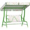 AIYAPLAY Dondolo per Bambini da Esterno 2 Posti 112x75x120 cm Verde