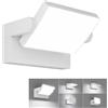 Klighten 24W Lampade da Parete LED Esterno Interno IP65, Lampade Esterno Orientabile Applique Moderno da Parete in Alluminio per Corridoio Ingresso Giardini, Bianco Freddo 5700K-6000K, Bianca