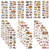 Vicloon Adesivi 350+ Adesivi 3D, Puffy Adesivis per Regali Gratificanti Scrapbooking Inclusi Numeri, lettere e cuori e Altro,er laptop, Chitarra, skateboard, custodia e bagagli(24 Fogli)