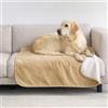 Dreamzie - Coperta Impermeabile per Cani 80x100 cm - Copridivano Reversibile Lavabile in Pile Sherpa -Telo Impermeabile per Letto o Divano - Copriletto - Beige