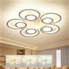 OTREN Plafoniera LED Soffitto Dimmerabile 60cm con Telecomando, 3000K-6500K, Luce Notturna, Timer e Funzione Memoria, Lampadario Camera da Letto Moderno Design a Petali, per Soggiorno e Cucina