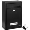 MONZANA® Cassetta Postale da Esterno con Serratura Incl. 2 Chiavi Portatarghetta Nome Cassette Lettere Box Posta da Muro Post Box Buca Portalettere