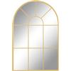 HOMCOM Specchio da Parete Moderno ad Arco con Cornice, 91x60 cm Oro