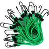 Upgrade4cars 25 Corde Elastiche con Gancio per Tende, Telone, Striscione, Rete, Rimorchio, ecc. | Cavi elastici con ganci occhielli Verde | Corda elastica universale | Tenditore elastico in Gomma