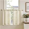TOPICK Tendine per finestre in lino 65L x 75A cm colore Beige 2 pezzi