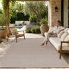 Paco Home Tappeto Per Esterno Da Balcone Terrazza Tappeto Cucina Moderno Boho Etnico, Dimensione:80x150 cm, Colore:Beige 5