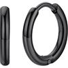 FaithHeart Orecchini da Uomo e da Donna, 10mm Huggie Orecchini a Cerchio, Acciaio Chirurgico 316L, Regalo per Lui, Impermeabile Anti-allergico, Confezione Regalo Inclusa