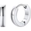 FaithHeart Orecchini da Uomo e da Donna, 9mm Huggie Orecchini a Cerchio, Acciaio Chirurgico 316L, Regalo per Lui, Impermeabile Anti-allergico, Confezione Regalo Inclusa