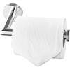 HITSLAM- Porta rotolo di carta igienica in acciaio inox cromato, montaggio a viti, per bagno e cucina, rotondo, in acciaio inox 304, colore argento