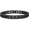 FaithHeart 8 MM Bracciale Uomo Nero Bracciale Collezione Minimalista Unisex Taglio a Diamante Larghezza 8 cm Catena Cubana Solida Lunghezza 19/21/23 cm Antiallergico