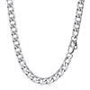 PROSTEEL Collana Uomo Donna Catena Cubana Barbazzale Grossa Grande 9mm, Lunghezze 55 cm, Acciaio Inossidabile, Argento, Hip Hop Rap Rapper, con Confezione Regalo