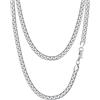 PROSTEEL Uomo Collana Catena Scatola Piatta Grande Robusta Sottile, Larghezza 4 mm 6 mm, Acciaio Inossidabile/Placcato Oro 18K, Stile Hip Hop Punk, Argento Nero Oro, Regalo Perfettto