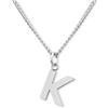 GD GOOD.designs Catena con lettere in argento - collara da donna delicata sulla pelle (ciondolo A-Z) I Collana di lettere in argento (K)