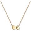 GD GOOD.designs Collana con lettera E e ciondolo a cuore | Collana personalizzata in acciaio inox 316L - placcata oro 18K | Collana regolabile da donna 42-47 cm