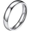 PROSTEEL Anello Donna Acciaio Inossidabile Uomo Anello a Fascia Donna Colore Colore Argento Fede Anello Donna Fede Misura 7