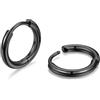 PROSTEEL Orecchini Uomo Donna 10mm Cerchio Piccoli Huggie Acciaio Impermeabile