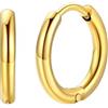 FaithHeart Orecchini da Uomo e da Donna, 10mm Huggie Orecchini a Cerchio, Acciaio Chirurgico 316L, Regalo per Lui, Impermeabile Anti-allergico, Confezione Regalo Inclusa