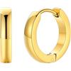 FaithHeart Orecchini da Uomo e da Donna, 12mm Huggie Orecchini a Cerchio, Acciaio Chirurgico 316L, Regalo per Lui, Impermeabile Anti-allergico, Confezione Regalo Inclusa