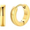 FaithHeart Orecchini da Uomo e da Donna, 9mm Huggie Orecchini a Cerchio, Acciaio Chirurgico 316L, Regalo per Lui, Impermeabile Anti-allergico, Confezione Regalo Inclusa
