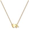 GD GOOD.designs Collana con lettera A e ciondolo a cuore | Collana personalizzata in acciaio inox 316L - placcata oro 18K | Collana regolabile da donna 42-47 cm