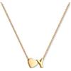 GD GOOD.designs Collana con lettera Y e ciondolo a cuore | Collana personalizzata in acciaio inox 316L - placcata oro 18K | Collana regolabile da donna 42-47 cm