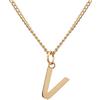 GD GOOD.designs Collana con Lettera in Oro con placcatura in Oro 18 carati I Collana con Lettera per Donna I Regalo Personalizzato I Collana d'oro con Ciondolo a Lettera (V)