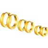 PROSTEEL 3 Paia Orecchini a Cerchio Uomo Donna Cerchietti Orecchini Oro 7/9/12 mm in Acciaio Inossidabile con Confezione Regalo