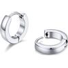 PROSTEEL Orecchini Uomo Donna 9mm Cerchio Piccoli Huggie Acciaio Impermeabile
